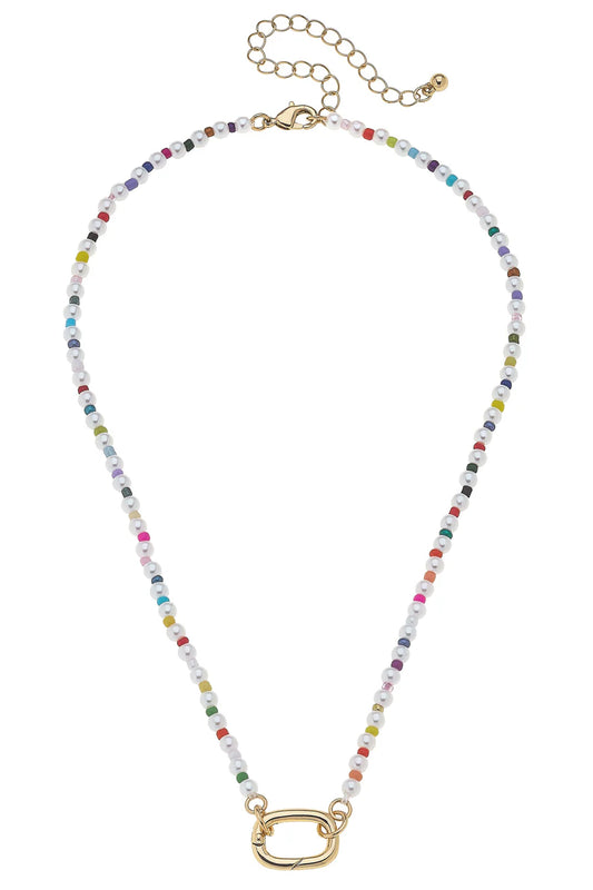 Mini Mazie Rainbow Pearl Necklace Base