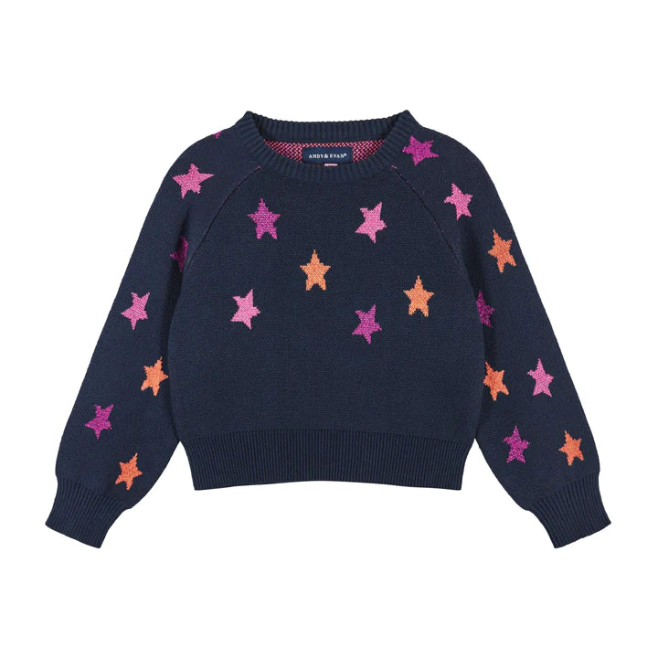 Navy Star Sweater
