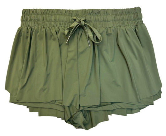 Olive Fly Away Shorts