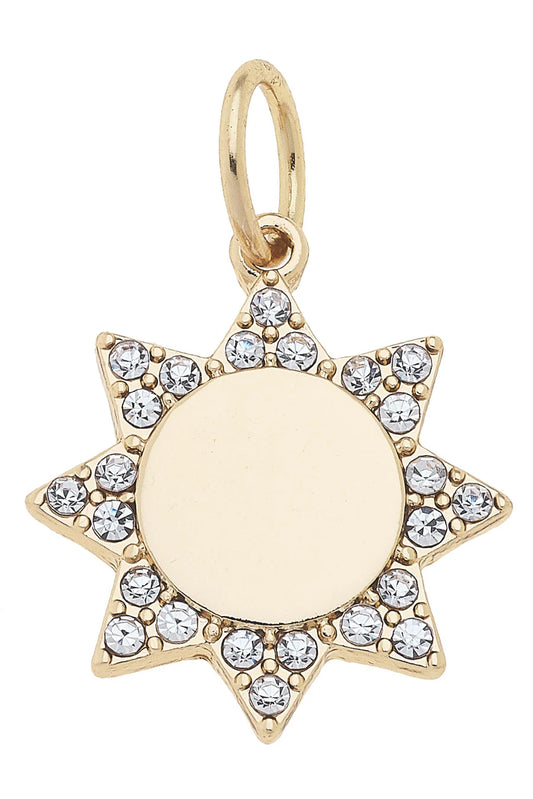 Pave Sun Charm