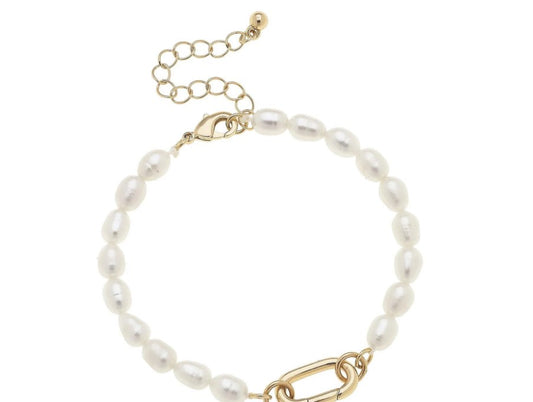 Piper Freshwater Pearl Charm Bracelet