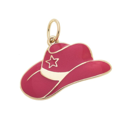 Pink Cowgirl Hat Charm
