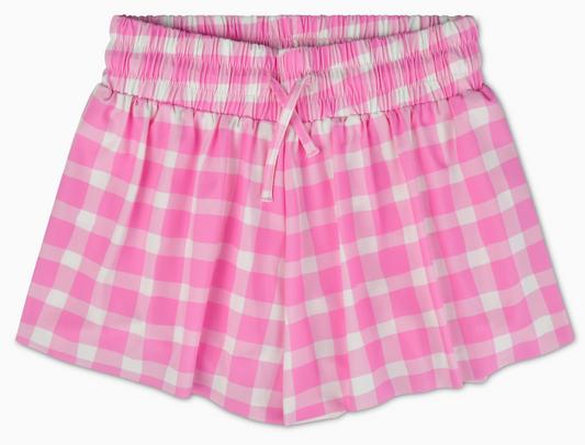 Pink Gingham Butterfly Shorts