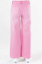 Load image into Gallery viewer, Pink Crop Wide Leg Jean
