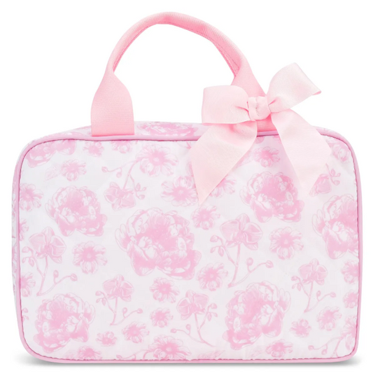 Pretty Pink Toile Cosmetic Bag