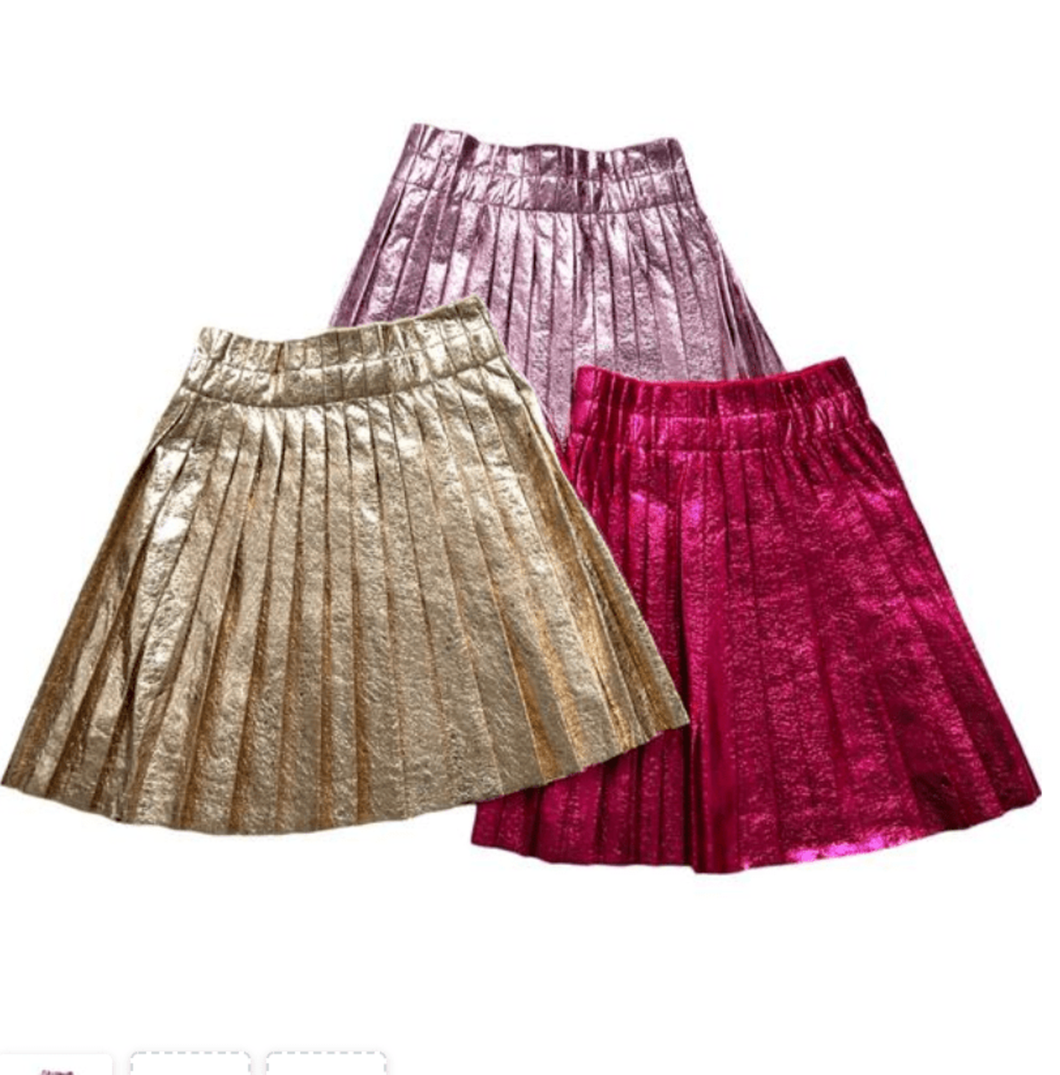 Foil Pleated Skirt