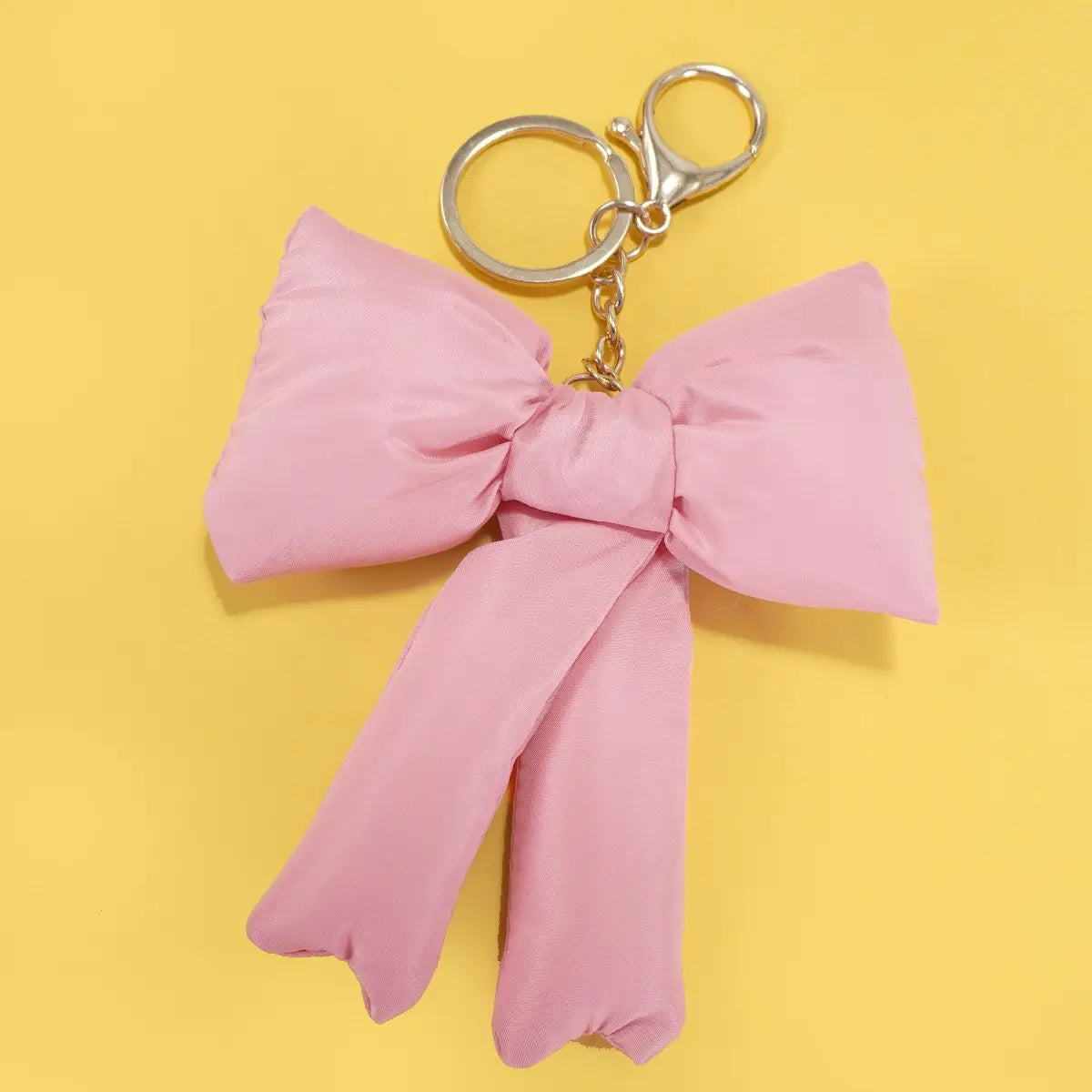 Puffy Bow Ribbon Bag Charm Keychain