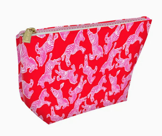 Red Zebra Cosmetic Bag