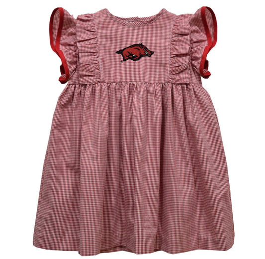 Razorback Gingham Ruffle Dress