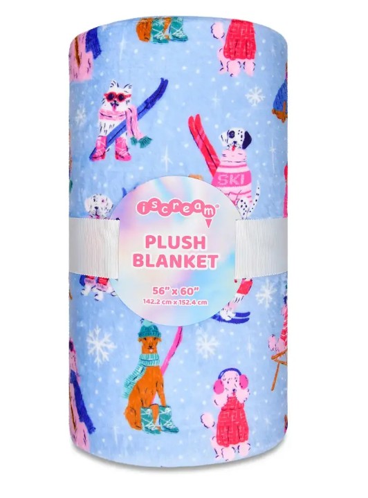 Ski Dogs Plush Blanket