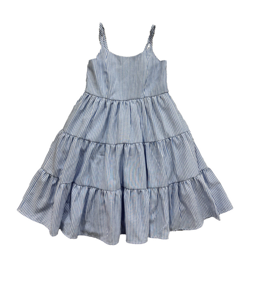 Stripe Strappy Tiered Dress