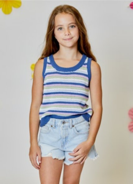 Blue Waves Sweater Tank