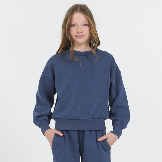 Washed Fleece Crew Neck