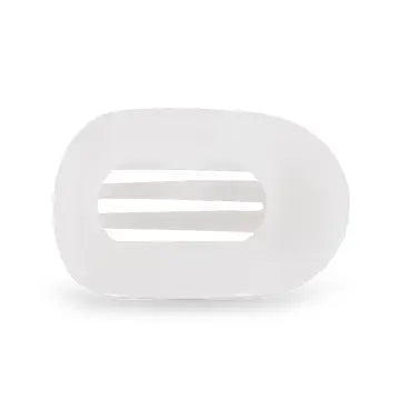 Round Flat Hair Clip in Coconut White