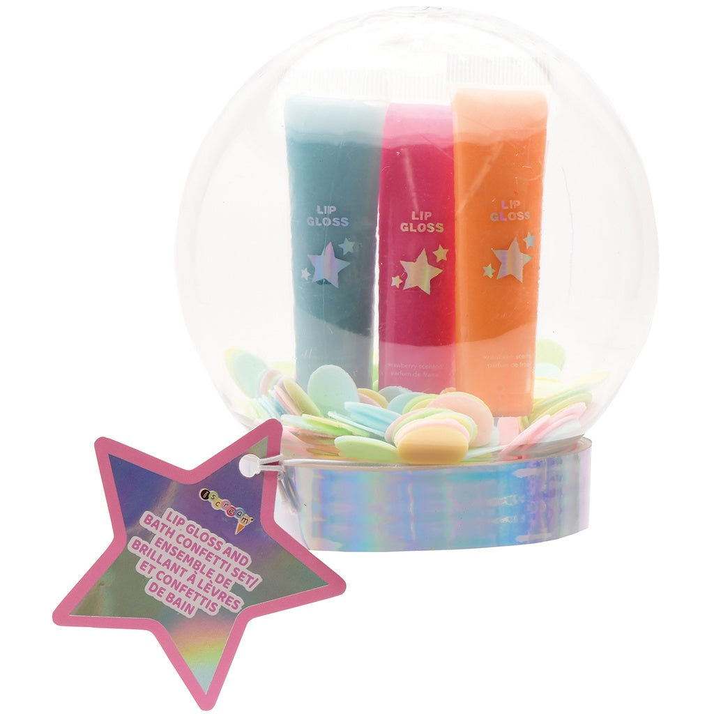 Winter Wonderland Lip Gloss & Bath Confetti Set