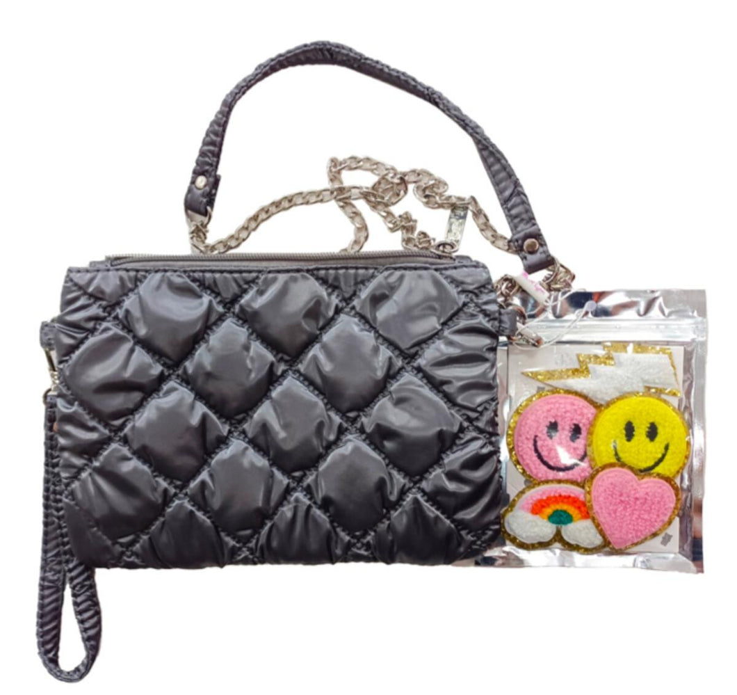 Quilted Puffy Patch Bag
