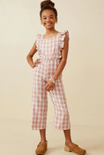 Load image into Gallery viewer, Plaid Button Back Ruffle Jumpsuit
