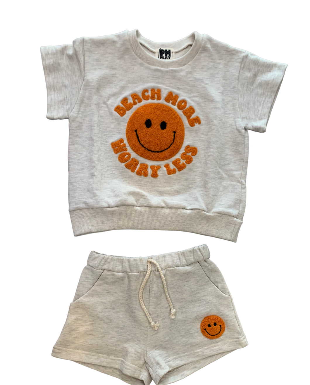 Smile Patch Sweatshirt Set